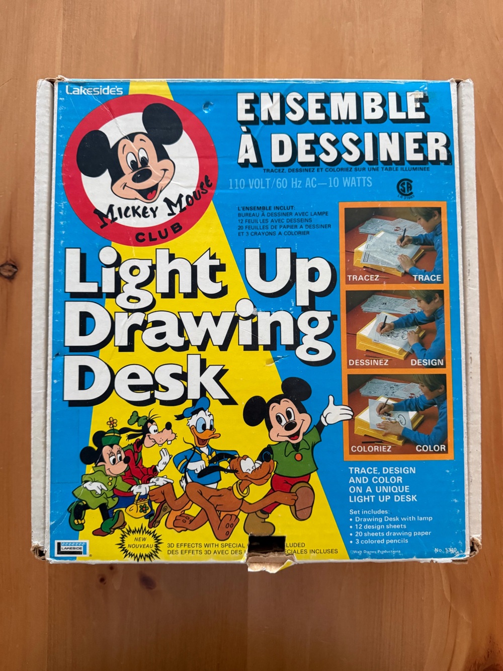 Title: Vintage Mickey Mouse Club Light Up Drawing Desk by Lakeside - Disney